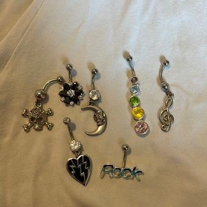 Assorted belly rings